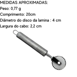 Cortador de Pizza e Fechador de Pastel em Aço Inox KeHome