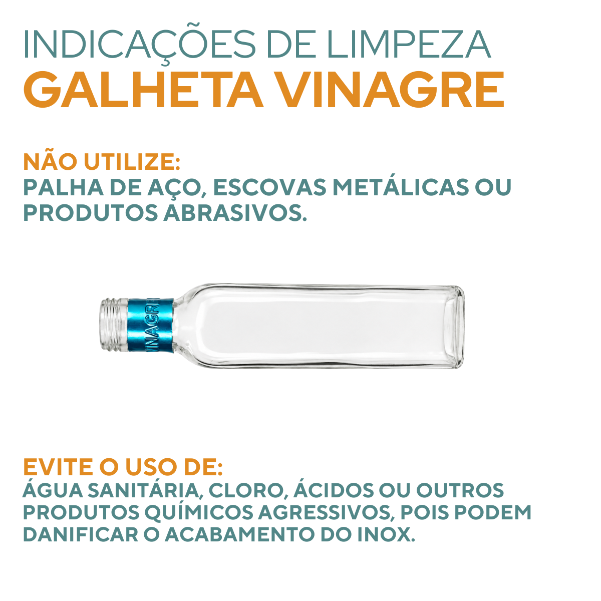 Galheta Vinagre Vidro 250ml S/ Tampa