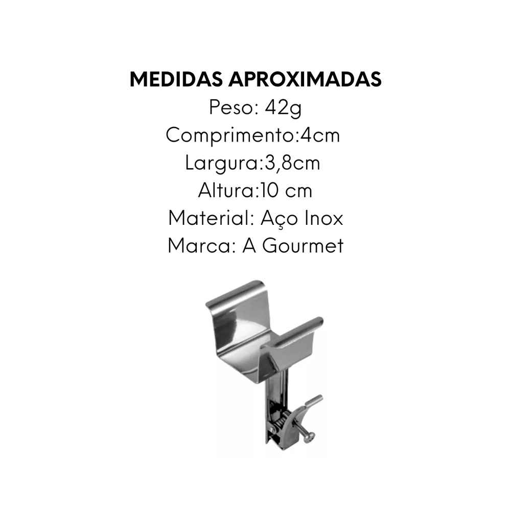 Suporte Lateral Para Bandeja em Aço Inox Alissan