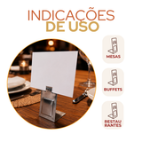 Porta Menu Aço inox