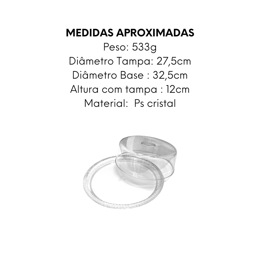 Porta Bolo Trança Cristal Kenkoi