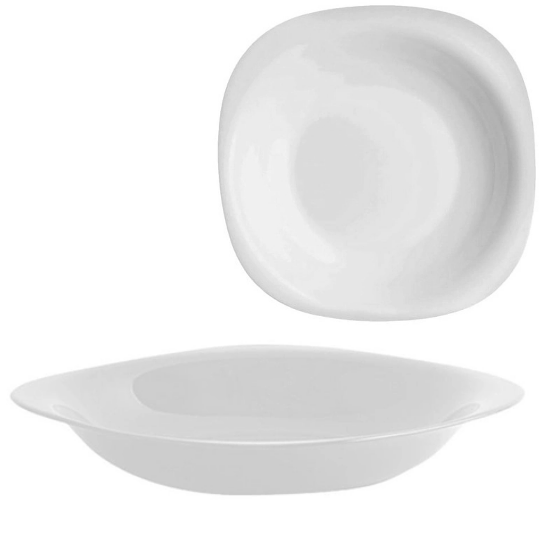 Prato Fundo Carine White 21cm Luminarc Vidro Temperado Day Home
