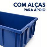 Caixa Organizadora Com Tampa 36L Azul