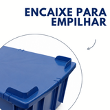 Caixa Organizadora Com Tampa 36L Azul