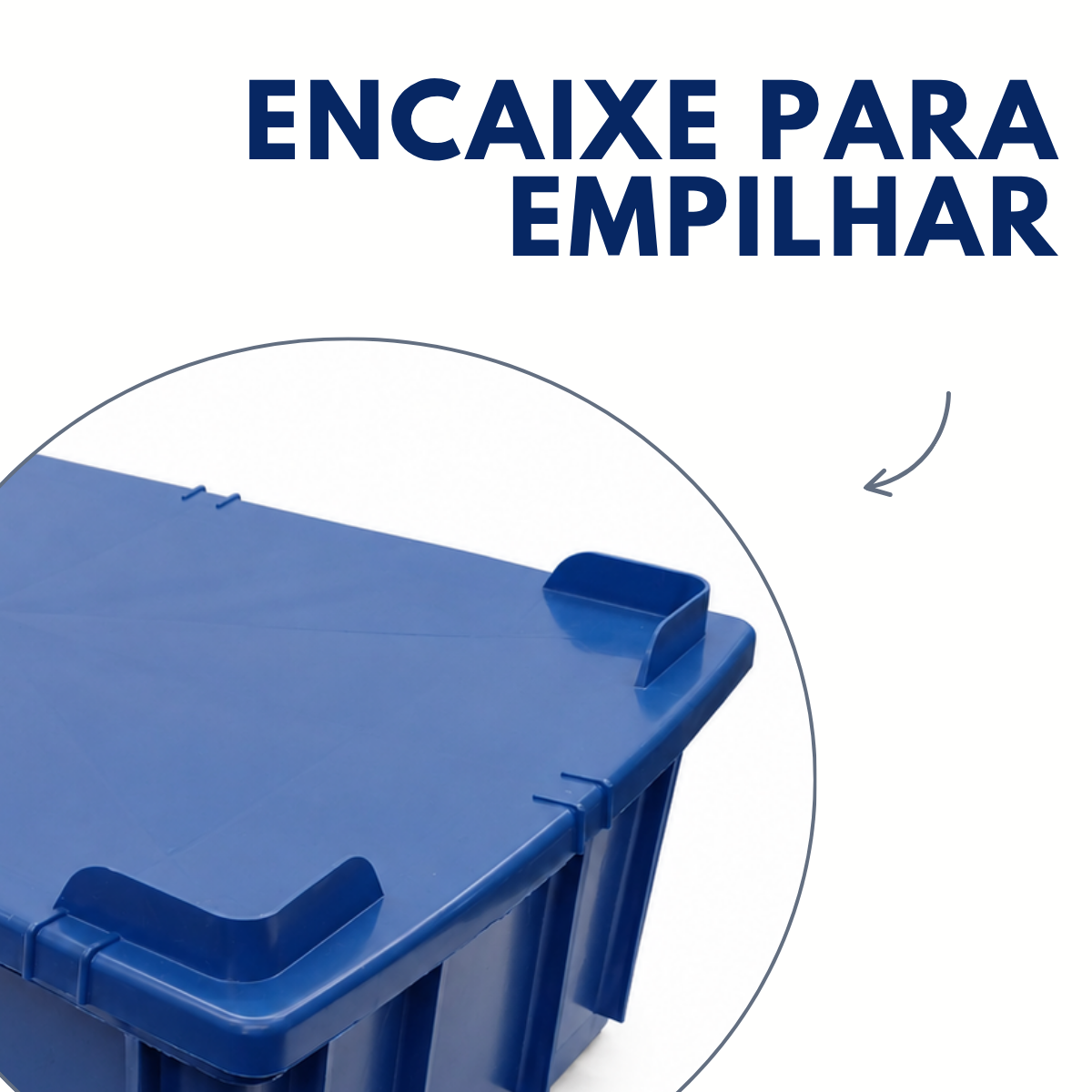 Caixa Organizadora Com Tampa 36L Azul