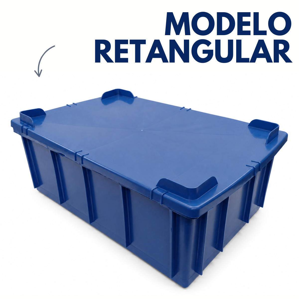 Caixa Organizadora Com Tampa 36L Azul