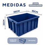 Caixa Organizadora Com Tampa 26L