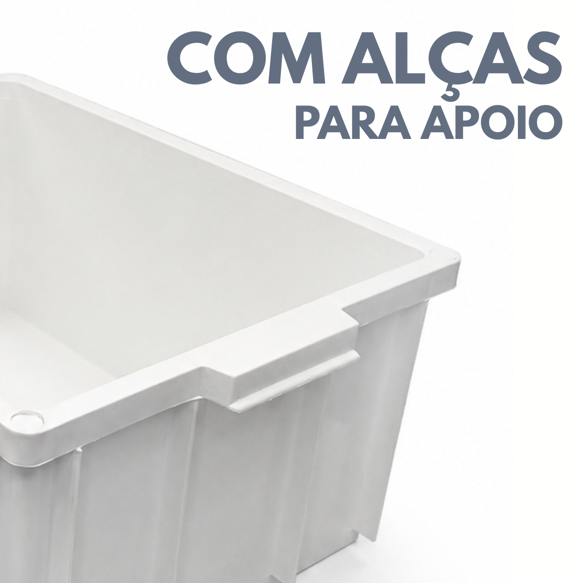 Caixa Organizadora Branca 26 Litros Com Tampa