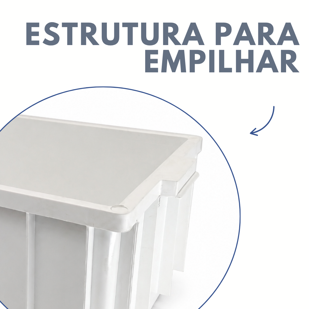 Caixa Organizadora Branca 26 Litros Com Tampa
