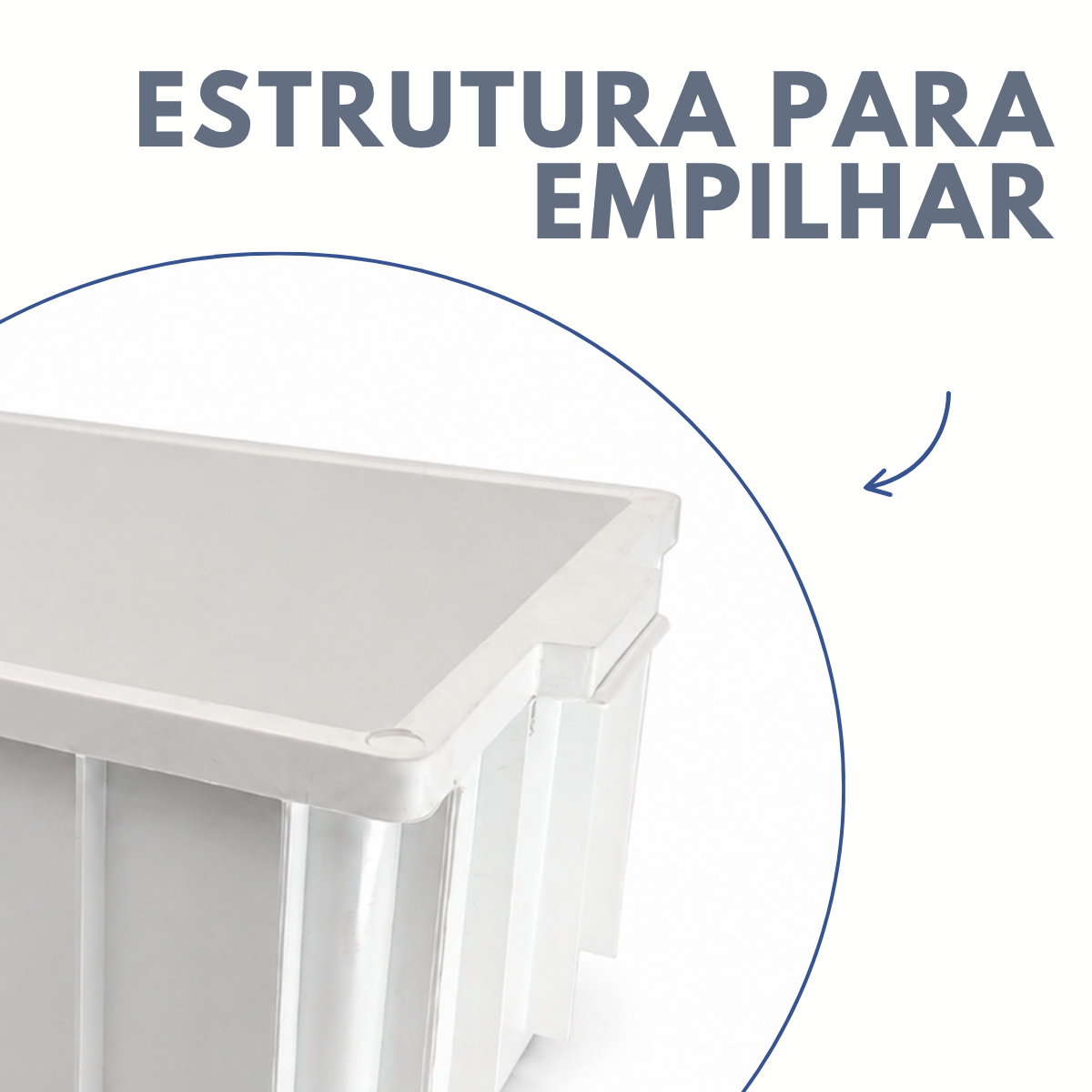 Caixa Organizadora Branca Sem Tampa 26L
