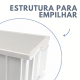Caixa Organizadora Branca Sem Tampa 26L