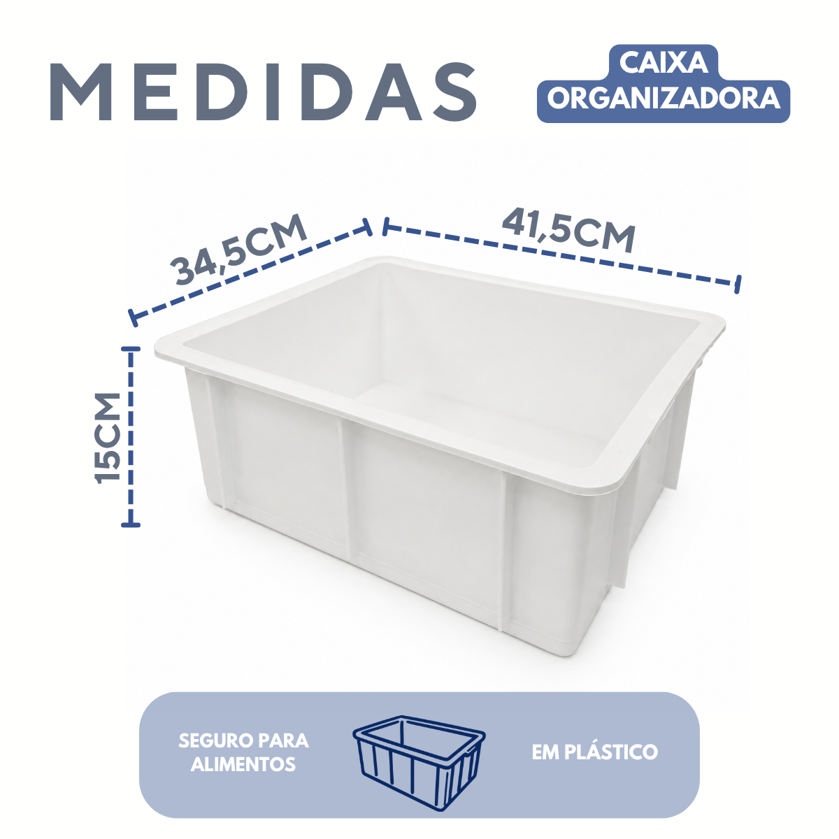 Caixa Organizadora Com Tampa 15L