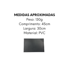 Jogo Americano Cinza Azulado de PVC - A Gourmet