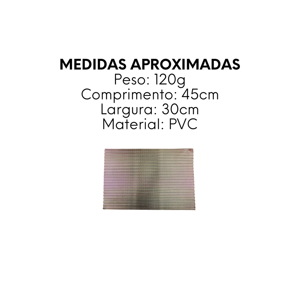 Jogo Americano Champanhe PVC - A Gourmet