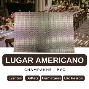 Jogo Americano Champanhe PVC - A Gourmet