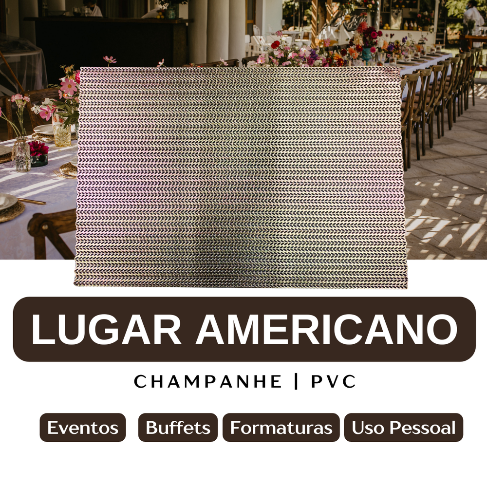 Jogo Americano Champanhe PVC - A Gourmet