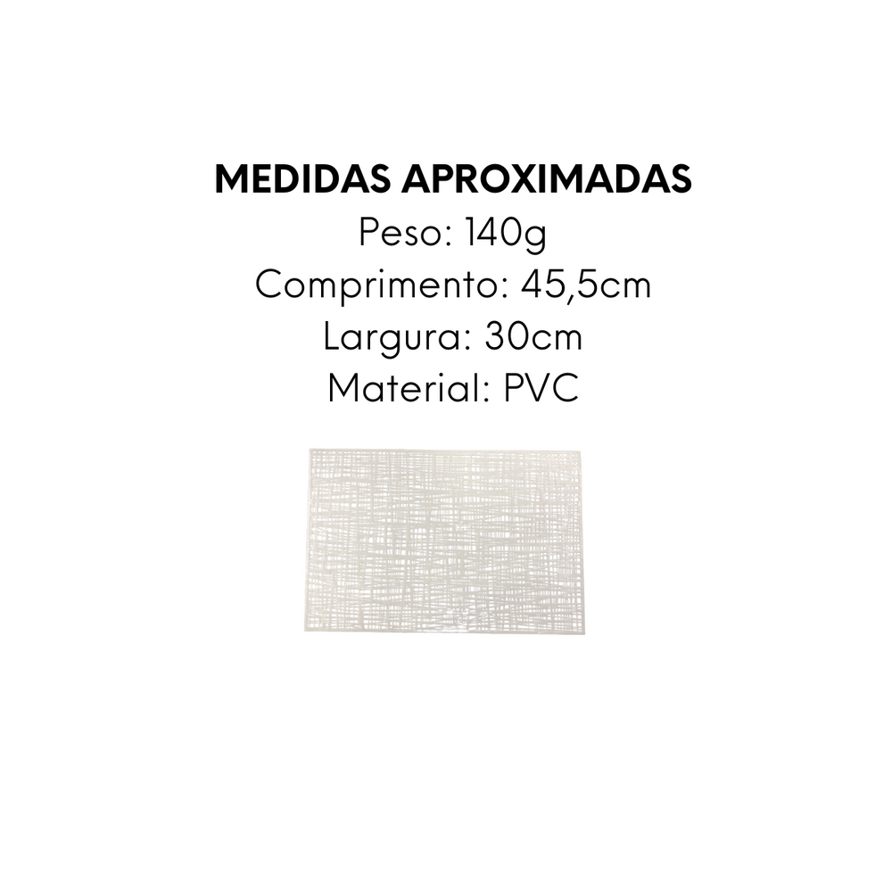 Lugar Americano PVC Off White - A Gourmet