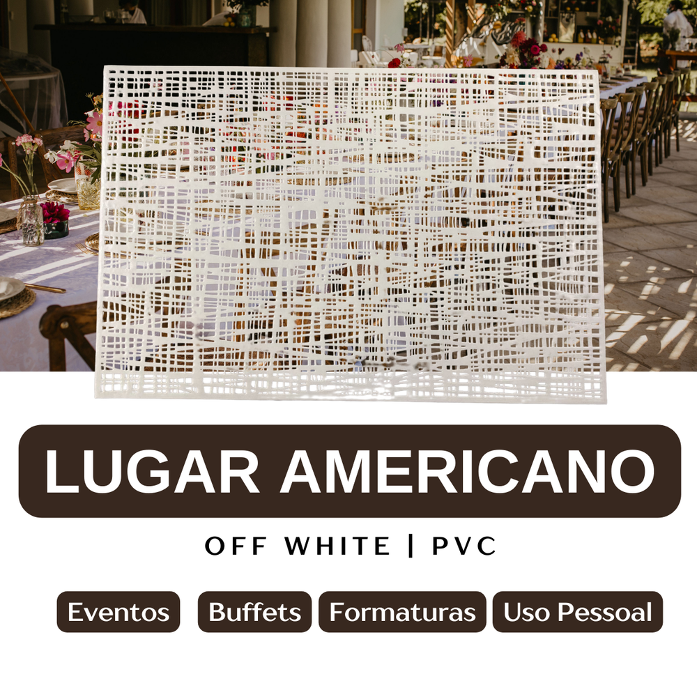 Lugar Americano PVC Off White - A Gourmet