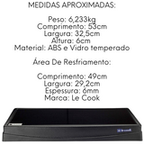 Mesa Térmica Fria Vidro Temperado Preto - A Gourmet