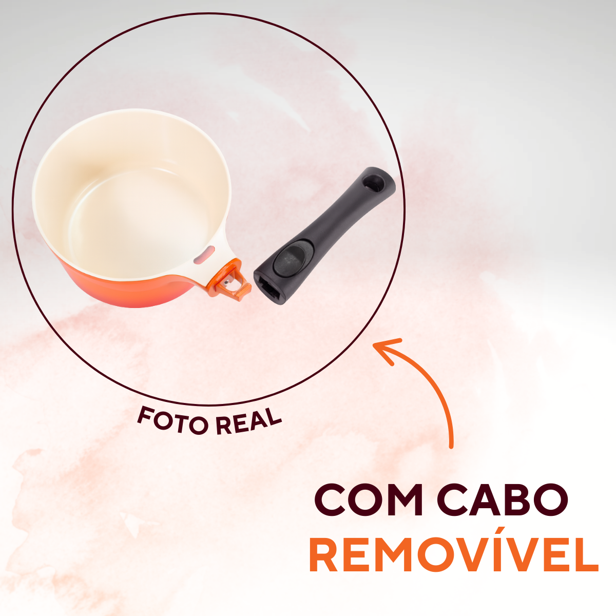 Panela Le cook 2L Degradê Revestimento Antiaderente Cerâmico