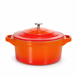 Panela Caçarola Cerâmica Antiaderente Laranja Le Cook 10,3l