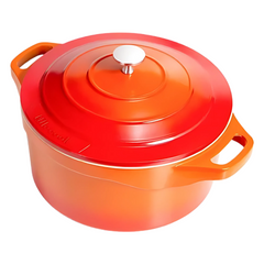 Panela Caçarola 28cm Cerâmica Antiaderente Laranja Le Cook