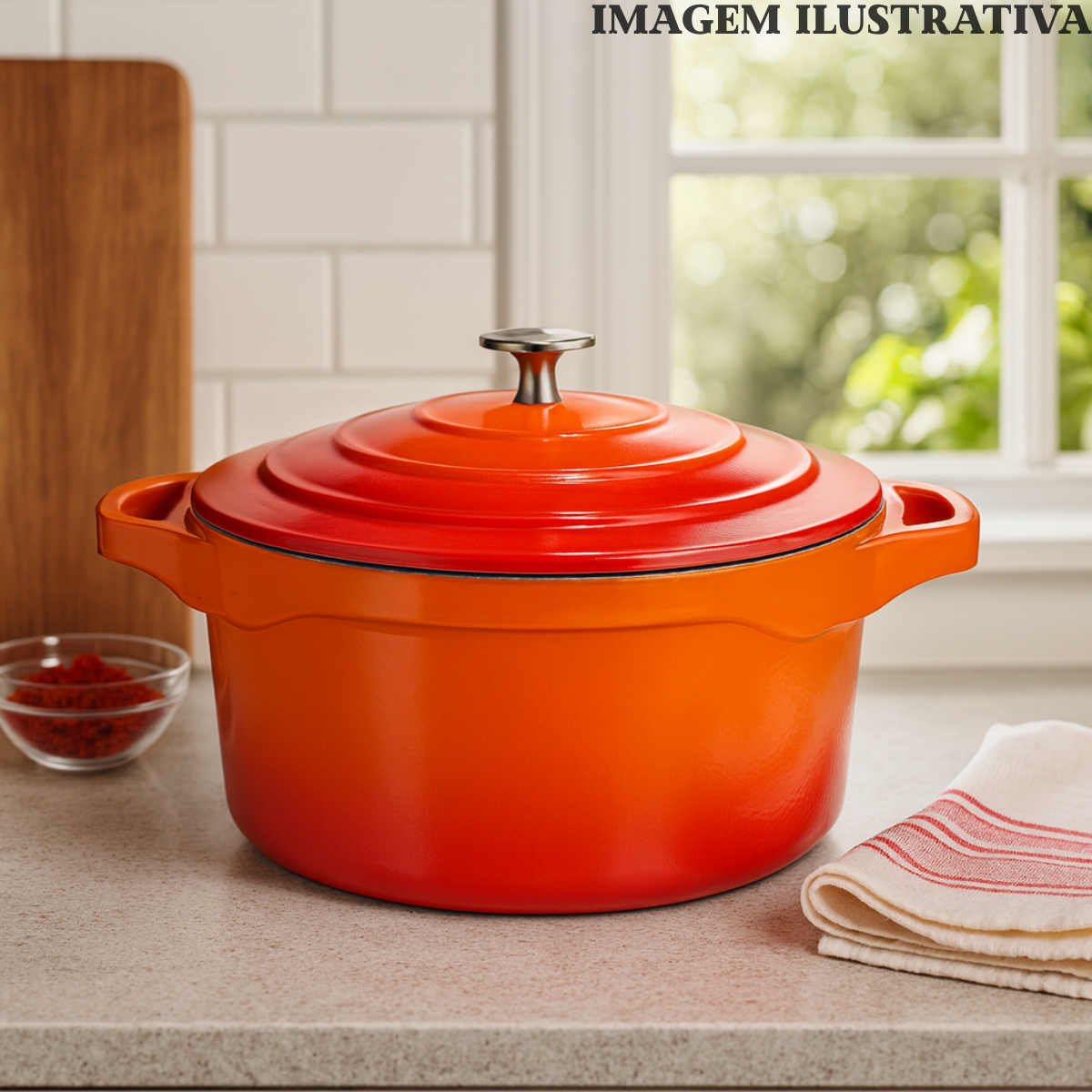 Panela Caçarola Cerâmica Antiaderente Le Cook 4,5L