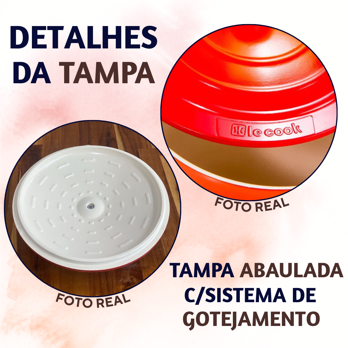 Panela Caçarola Cerâmica Antiaderente Le Cook 4,5L