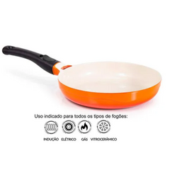 Frigideira Antiaderente Cerâmica 24cm Laranja Le Cook