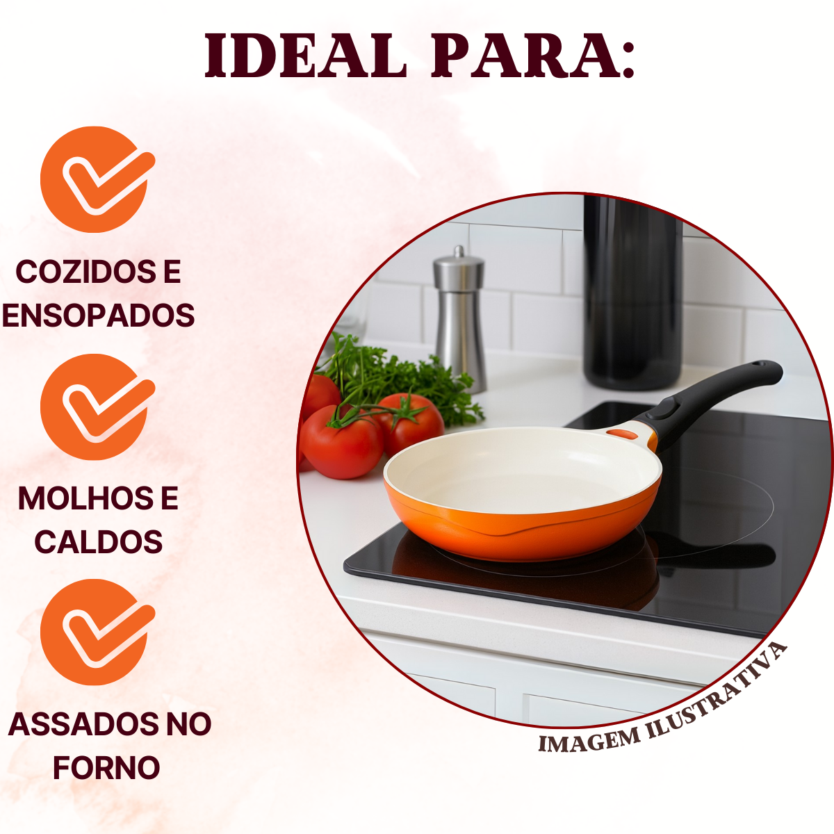 Frigideira Antiaderente Cerâmica 2,2l Le Cook
