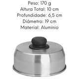Abafador de Hambúrguer Alumínio Polido N18 Lidermix