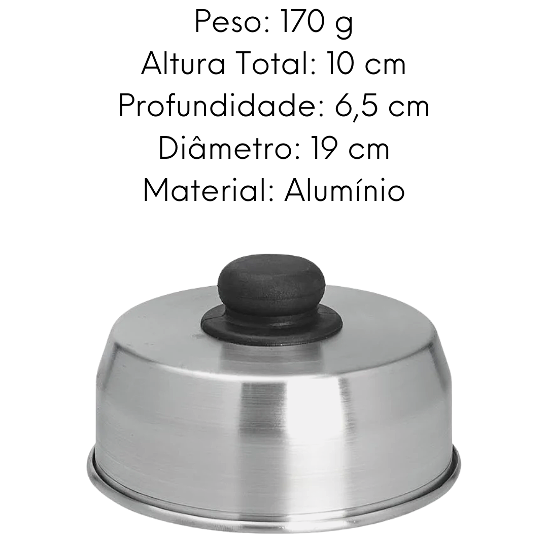 Abafador de Hambúrguer Alumínio Polido N18 Lidermix