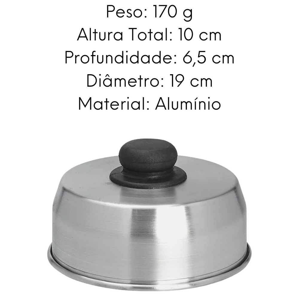 Abafador de Hambúrguer Alumínio Polido N18 Lidermix
