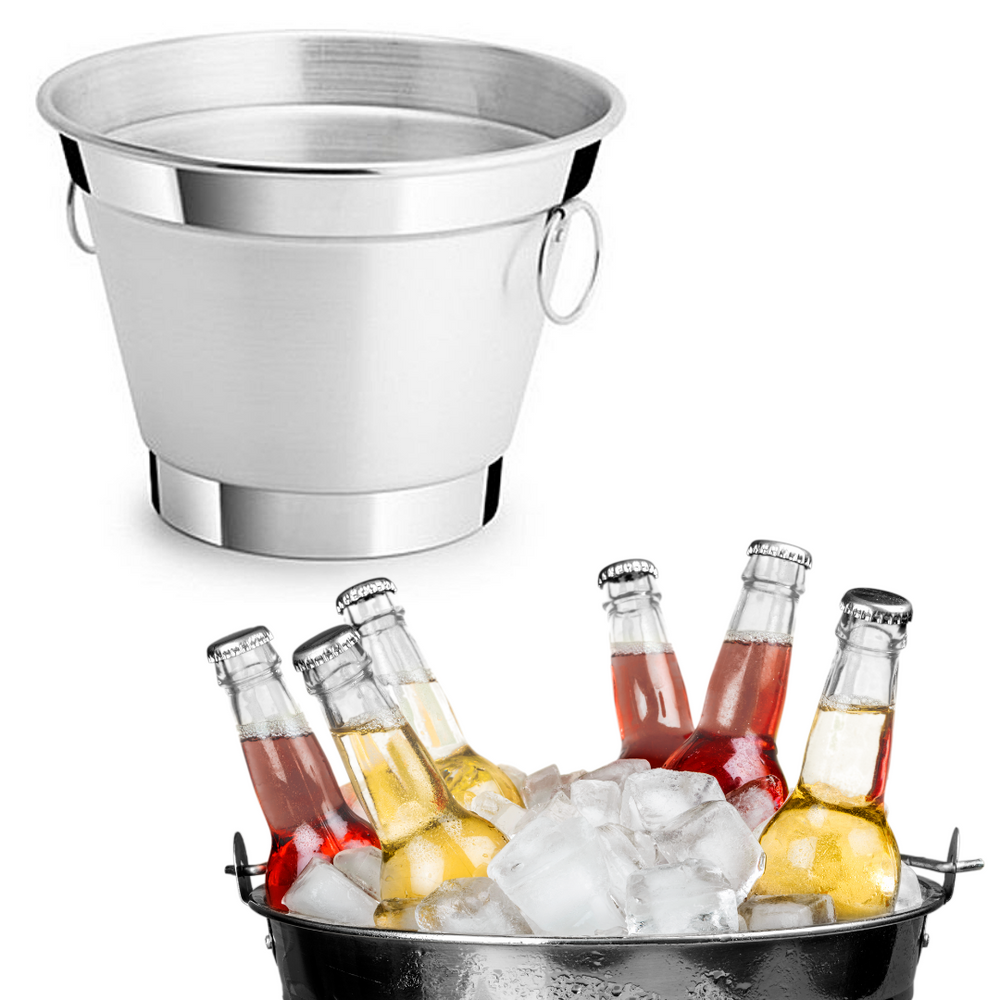 Balde de Gelo Médio Alumínio Polido 6L Lidermix