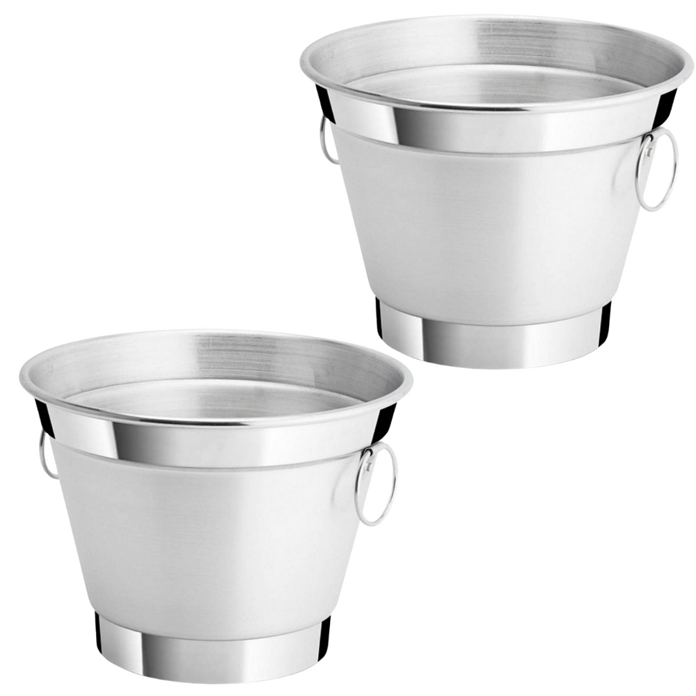 Balde de Gelo Pequeno Aluminio Polido 2,5L Lidermix