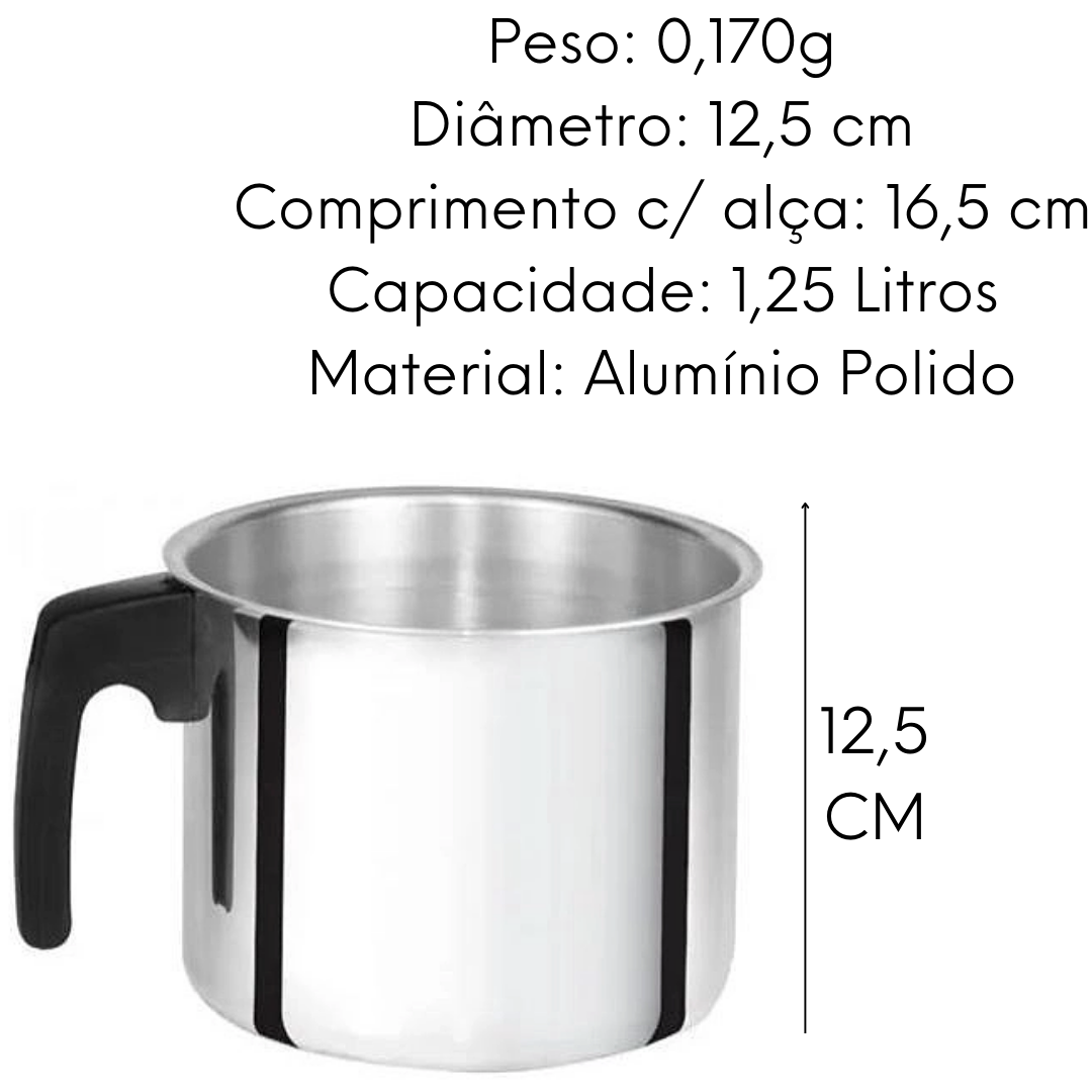 Canecão Extra Luxo N12 Polido 1,25L Lidermix