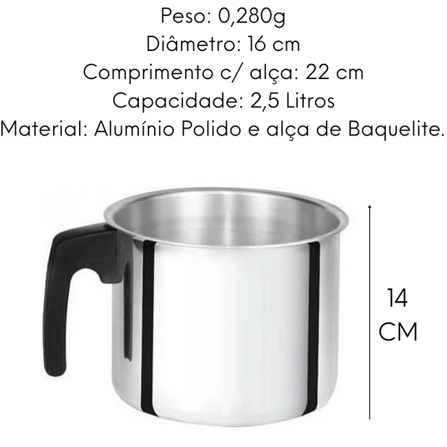 Canecão Extra Luxo N16 2,5L Polido Main Image