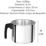 Canecão Extra Luxo N16 2,5L Polido