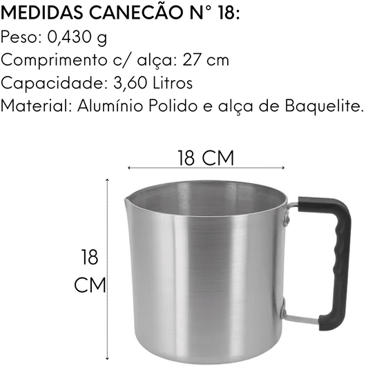 Canecão Extra Luxo N18 3,6L Aluminio Polido