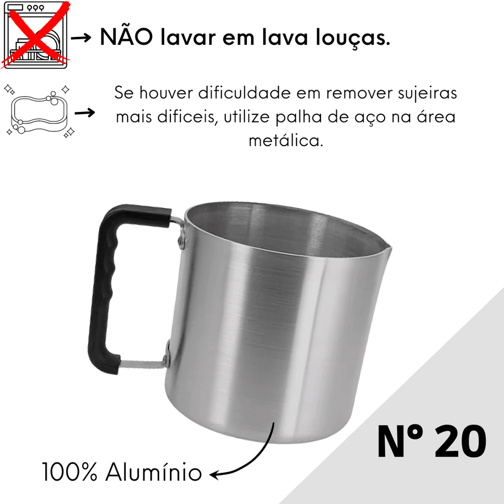 Canecão Luxo N20 Alumínio Extra Polido Lidermix