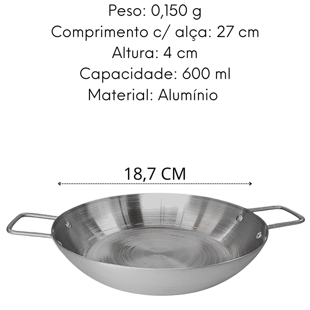 Frigideira Pergaminho Extra Escovado N18 Lidermix