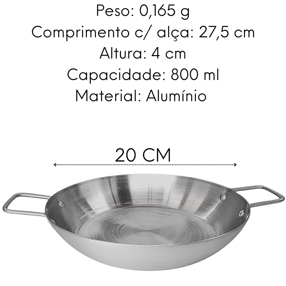 Frigideira Pergaminho Extra Escovado N20 Lidermix
