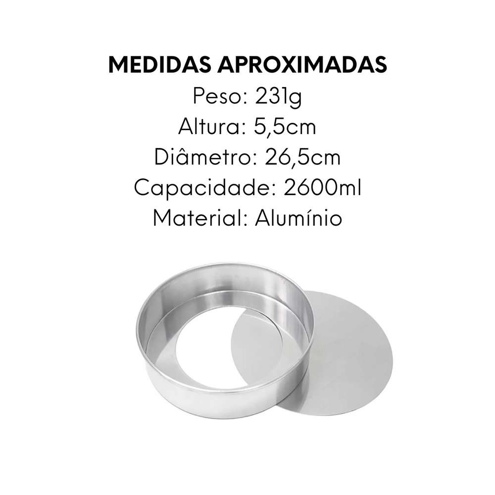 Forma Redonda Fundo Removivel Lidermix