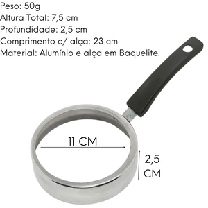Modelador de Ovo em Aluminio Polido Lidermix