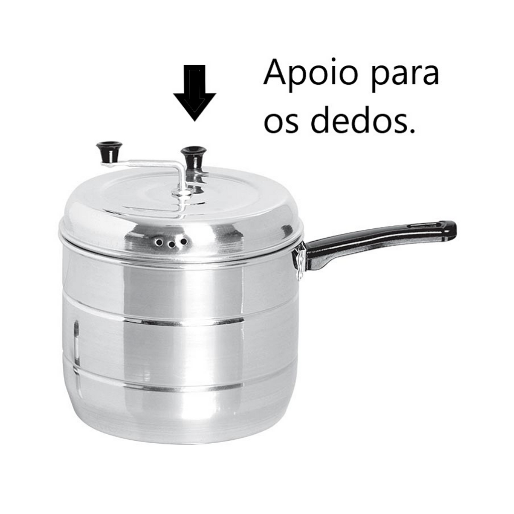 Panela Pipoqueira De Alumínio 4,7l Leve Lidermix