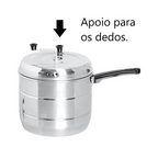 Panela Pipoqueira De Alumínio 4,7l Leve Lidermix
