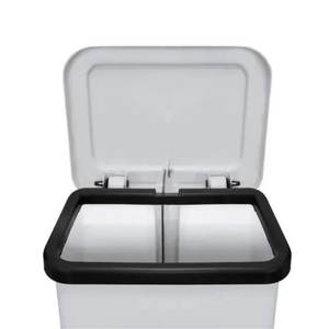 Lixeira Retangular 15L Branca - A Gourmet