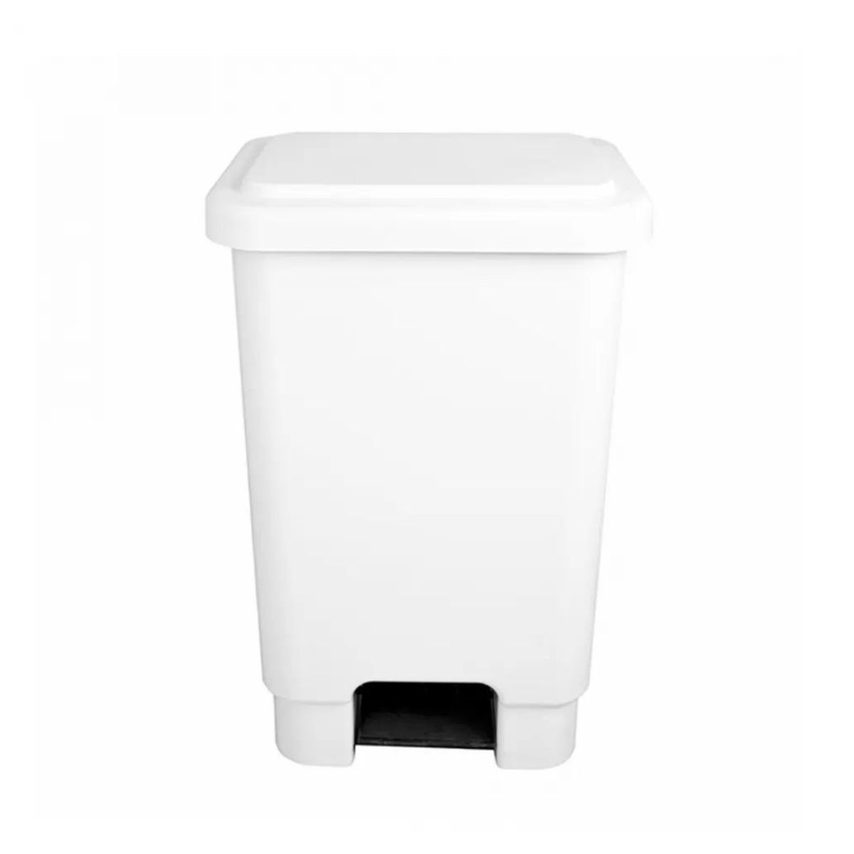 Lixeira Retangular 15L Branca - A Gourmet