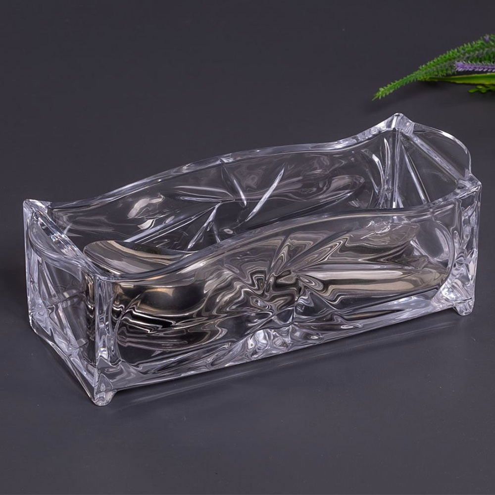 Porta Talheres em Vidro 27 cm Lyor