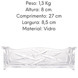 Porta Talheres em Vidro 27 cm Lyor